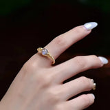 Bague Labradorite Ajustable, Protection et Intuition - Biloria