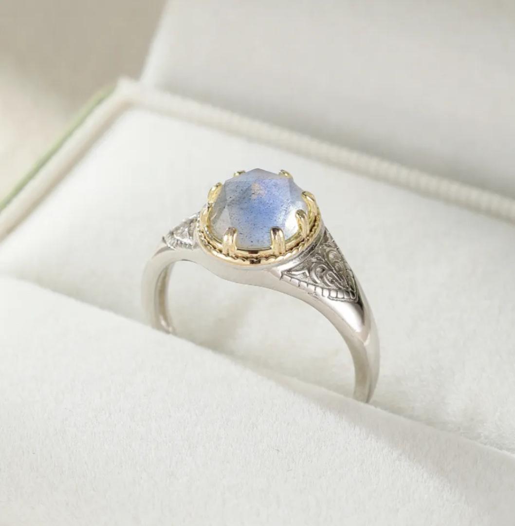 Bague Labradorite Argent 925 – Intuition et Protection Celtique - Biloria