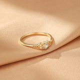 Bague Labradorite Argent Plaqué Or – Bijou Tendance Bureau - Biloria