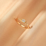 Bague Labradorite Argent Plaqué Or – Bijou Tendance Bureau - Biloria