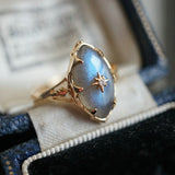 Bague Labradorite Argent Plaqué Or Étoile - Cosmos et Apaisement - Biloria