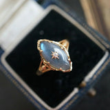 Bague Labradorite Argent Plaqué Or Étoile - Cosmos et Apaisement - Biloria