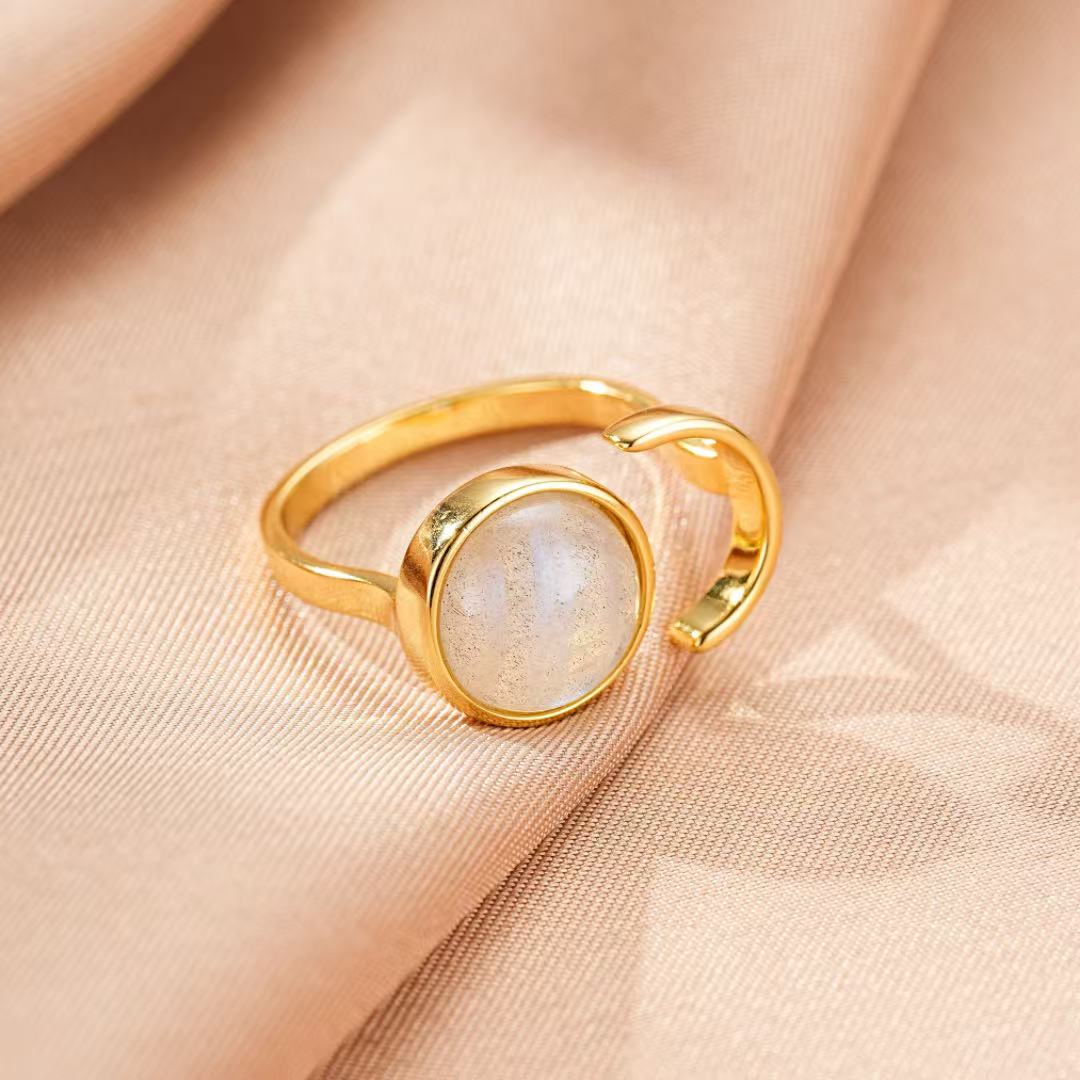 Bague Labradorite Aura Sombre – Bijou Argent Protection - Biloria