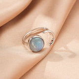 Bague Labradorite Aura Sombre – Bijou Argent Protection - Biloria