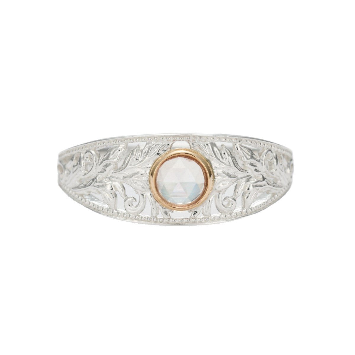 Bague Labradorite Feuillage Céleste Argent – Bijou Artisanal - Biloria