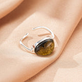 Bague Labradorite Goutte Argent 925 – Protection et Intuition - Biloria