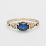 Bague Labradorite Lapis Lazuli Zircon – Argent Plaqué Or - Biloria