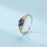Bague Labradorite Lapis Lazuli Zircon – Argent Plaqué Or - Biloria