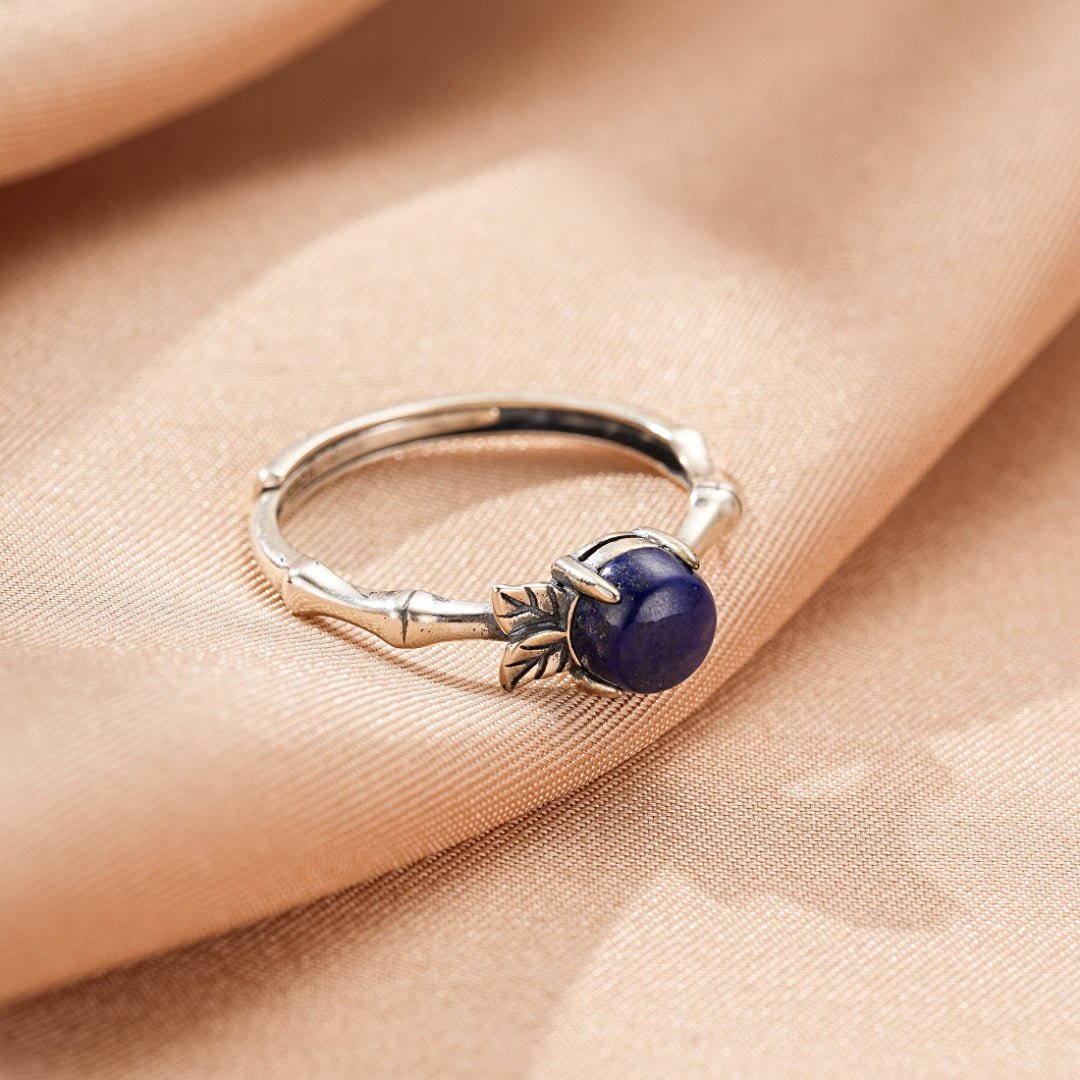 Bague Lapis-Lazuli Ajustable Argent | Pierre de Sagesse Intérieure - Biloria