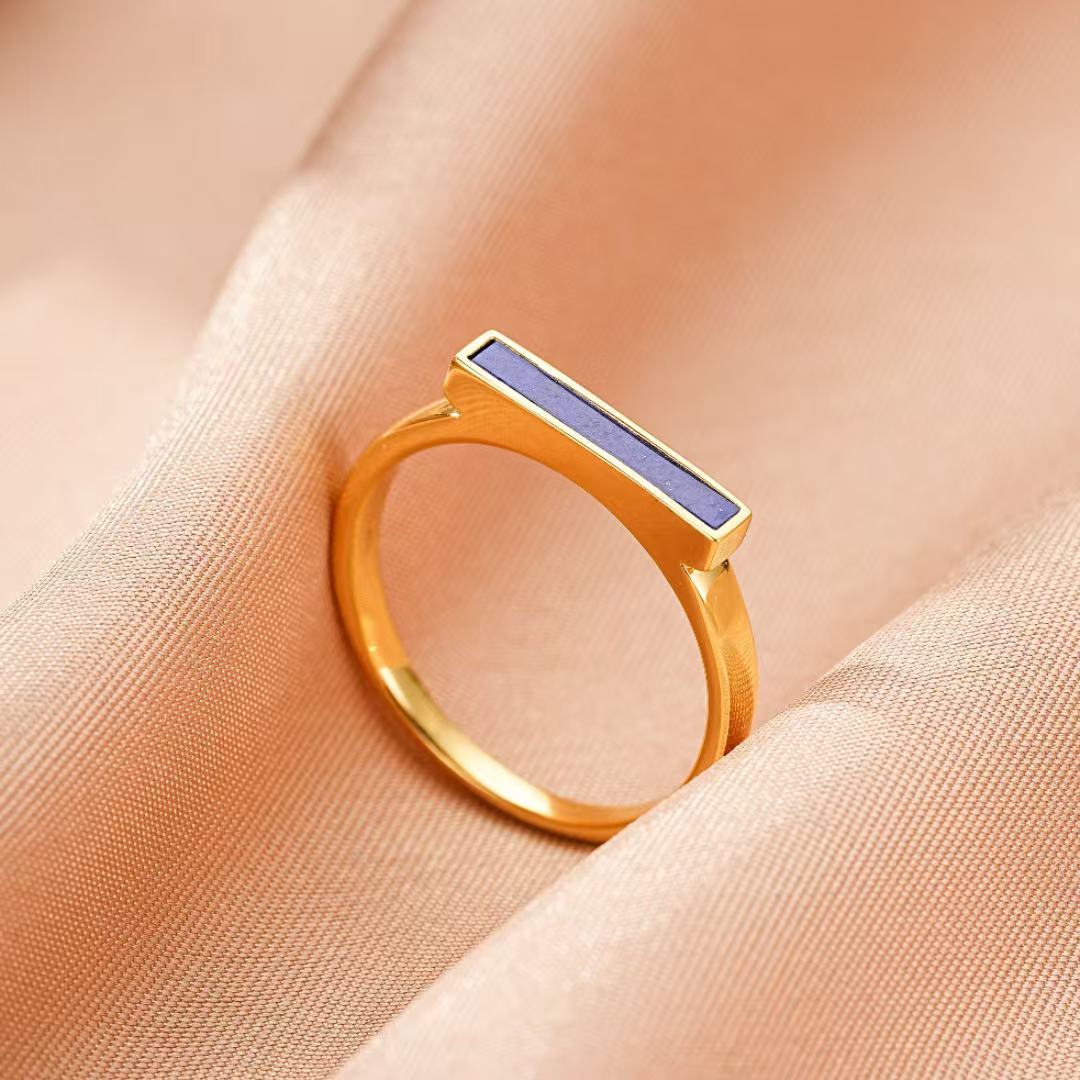 Bague Lapis-Lazuli Argent Plaqué Or 18K – Idée Cadeau Spirituelle - Biloria