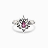 Bague Lotus Le Renouveau en Argent S925 avec Zircon - Biloria