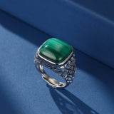 Bague Malachite en Argent 925 – Bijou de Méditation - Biloria