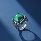 Bague Malachite en Argent 925 – Bijou de Méditation - Biloria