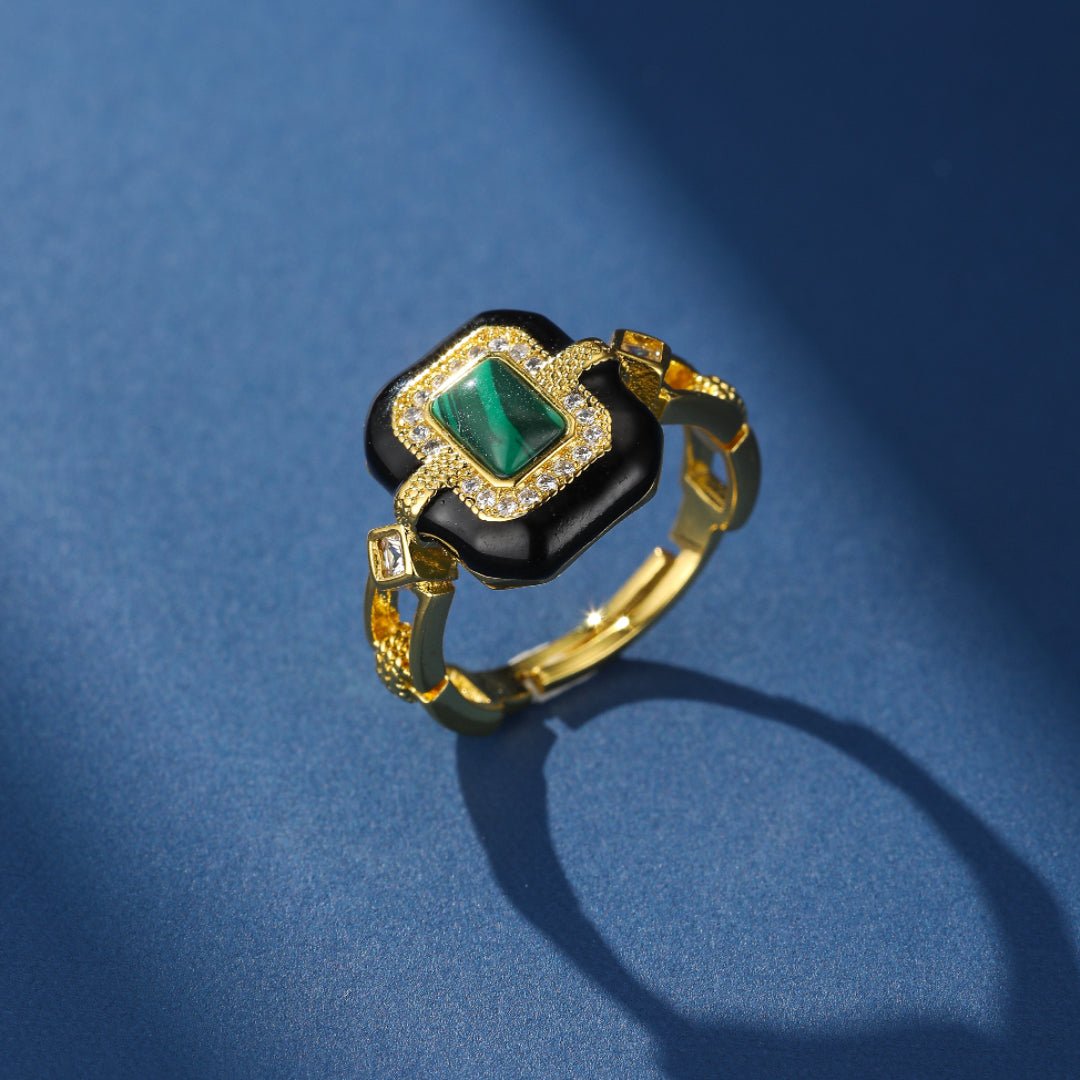 Bague Malachite Onyx Confiance Déco Bureau Tendance - Biloria