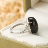 Bague Obsidienne Arc en Ciel Argent 925 – Protection Émotionnelle - Biloria