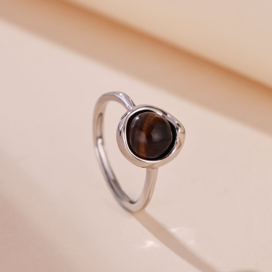 Bague Œil de Tigre Argent – Bouclier Protecteur et Confiance - Biloria