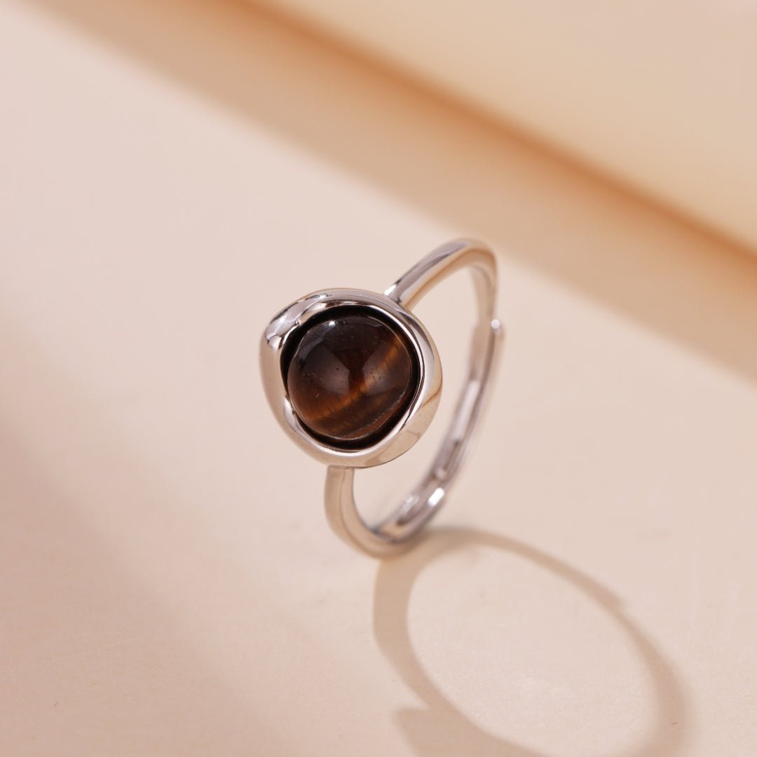Bague Œil de Tigre Argent – Bouclier Protecteur et Confiance - Biloria