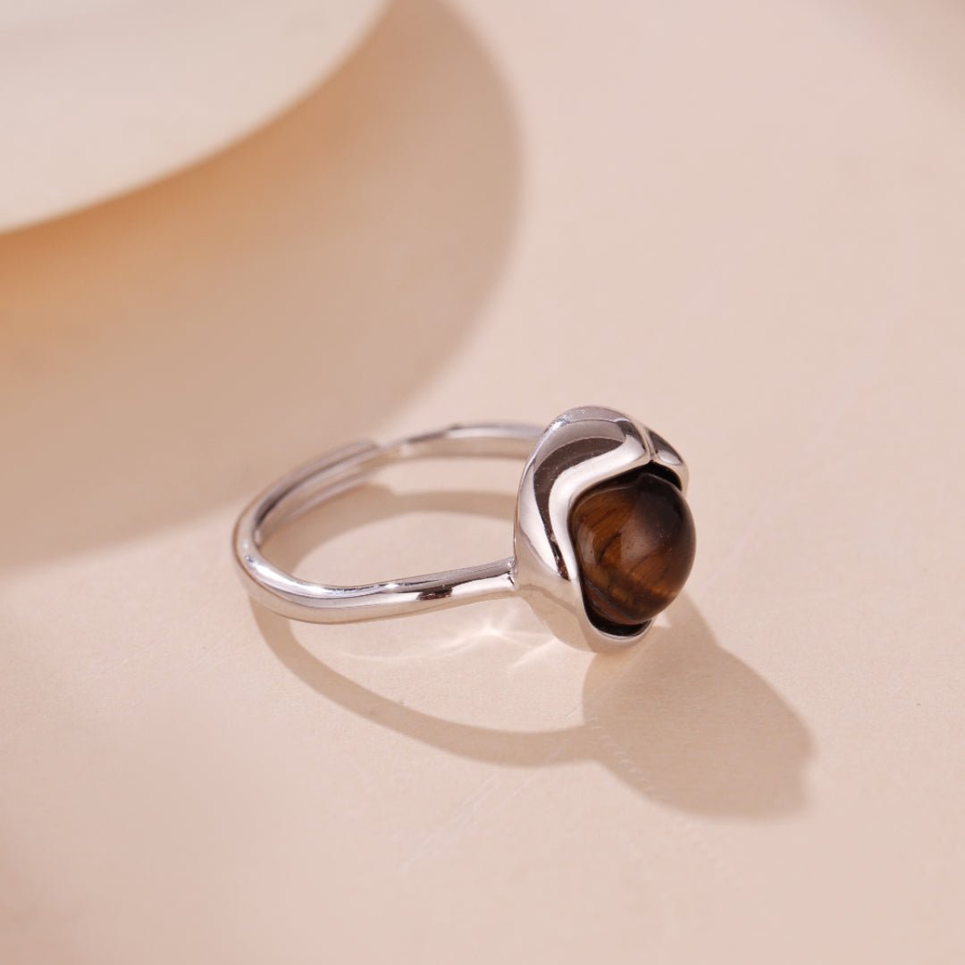 Bague Œil de Tigre Argent – Bouclier Protecteur et Confiance - Biloria