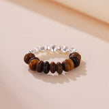 Bague Œil de Tigre Argent S925 – Bijou Protecteur Ajustable - Biloria