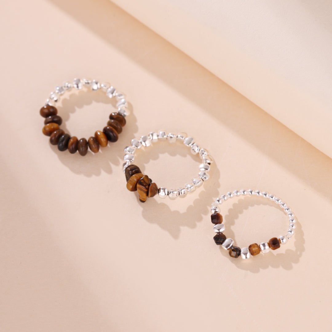 Bague Œil de Tigre Argent S925 – Bijou Protecteur Ajustable - Biloria