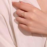 Bague Opale Rêve Champêtre en Argent Plaqué Or - Biloria