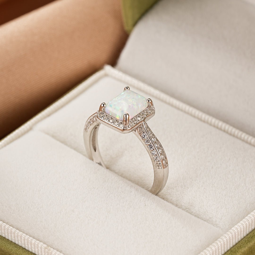 Bague Opale Zircon Argent 925 – Bijou Feng Shui - Biloria