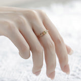 Bague Péridot Abeille Joyeuse Argent Plaqué Or – Feng Shui - Biloria