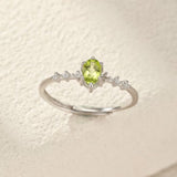 Bague Péridot Argent 925 – Bijou Porte-Bonheur Renouveau - Biloria