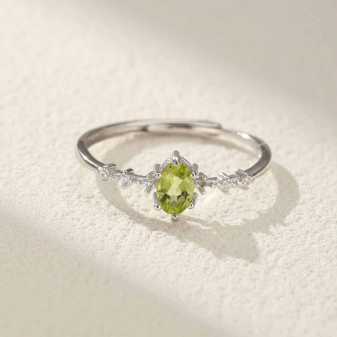 Bague Péridot Argent 925 – Bijou Porte-Bonheur Renouveau - Biloria