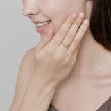 Bague Péridot en Argent Plaqué Or pour la Méditation - Biloria