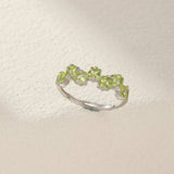 Bague Péridot Goutte de Joie Argent 925 Ajustable - Biloria