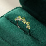 Bague Péridot Goutte de Joie Argent 925 Ajustable - Biloria
