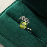 Bague Péridot Verte Naturelle Argent 925 – Bijou Ajustable - Biloria