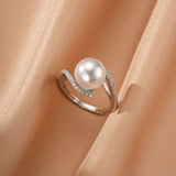 Bague Perle de Culture Argent 925 Taille Ajustable - Biloria