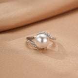 Bague Perle de Culture Argent 925 Taille Ajustable - Biloria