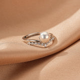 Bague Perle Naturelle Argent 925 Ajustable Bijou Féminin - Biloria