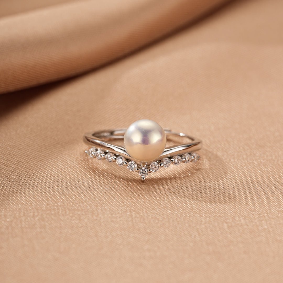 Bague Perle Naturelle Argent 925 Ajustable Bijou Féminin - Biloria