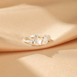Bague Pierre de Lune Ajustable Argent S925 – Bijou Fleur Intuition - Biloria