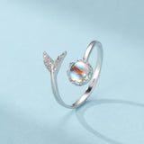 Bague Pierre de Lune Argent 925 Taille Ajustable - Biloria