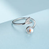 Bague Pierre de Lune Argent 925 Taille Ajustable - Biloria