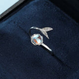 Bague Pierre de Lune Argent 925 Taille Ajustable - Biloria