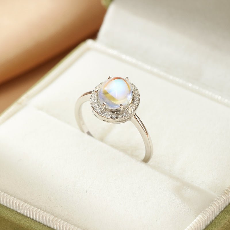 Bague Pierre de Lune Argent S925 Cadeau Féminin - Biloria