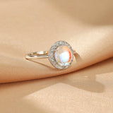 Bague Pierre de Lune Argent S925 Cadeau Féminin - Biloria