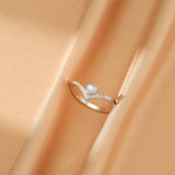 Bague Pierre de Lune Cœur Céleste Argent S925 Faite Main - Biloria