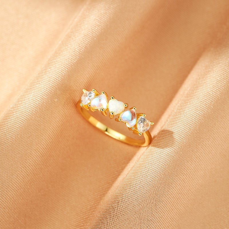 Bague Pierre de Lune en Argent Plaqué Or - Bijou Fait Main - Biloria