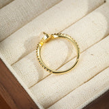 Bague Pierre de Lune Goutte Lumineuse en Argent Plaqué Or - Biloria