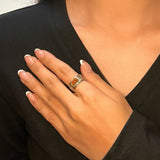 Bague Pierre de Soleil Plume Solaire Argent 925 - Biloria
