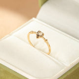 Bague Quartz Fumé Flèche Amour Argent Plaqué Or 14K - Biloria