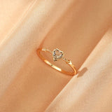 Bague Quartz Fumé Flèche Amour Argent Plaqué Or 14K - Biloria