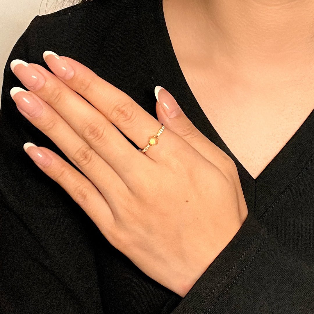 Bague Quartz Rose : amour de soi et élégance dorée - Biloria